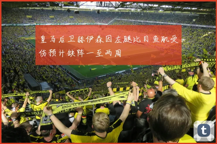皇马后卫赫伊森因左腿比目鱼肌受伤预计缺阵一至两周